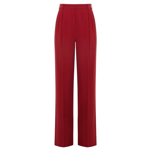 Mango High-Waisted Tailored Trousers – Red – Excellent Condition - Picture 1 of 2
